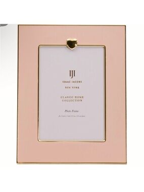 🆕- Isaac Jacobs Pink Enamel Heart Picture Frame. 5x7